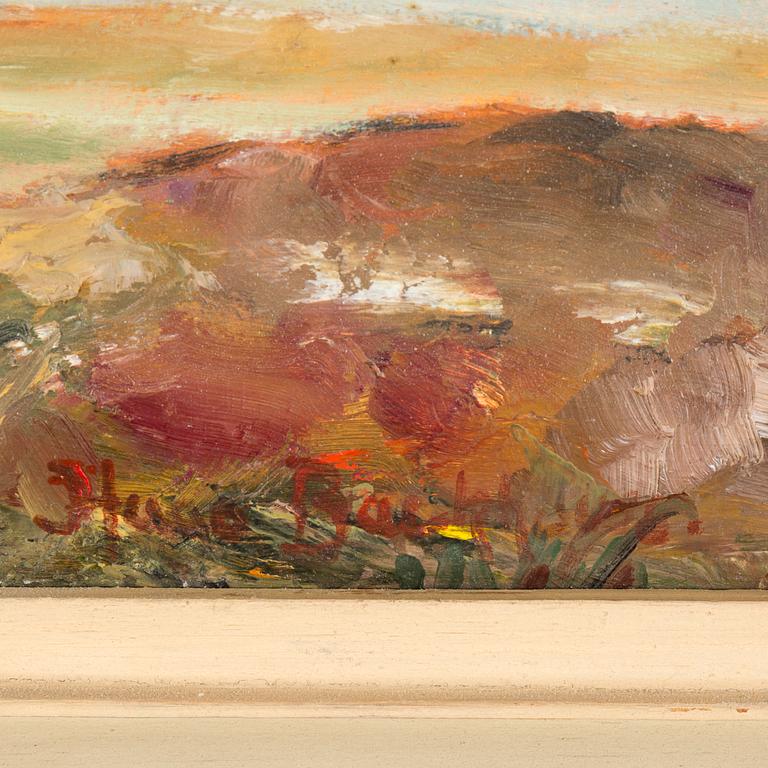 HUGO BACKHOUSE 1890-1961, oil on board, signed.