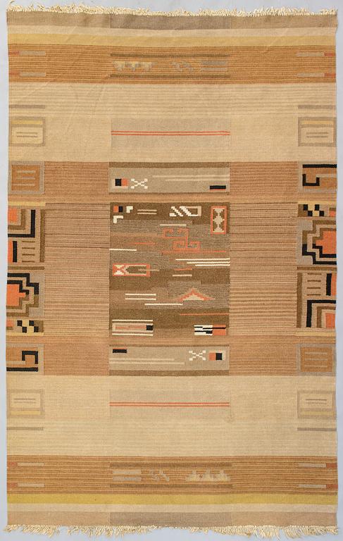 Impi Sotavalta, tillskriven, hårgarnsmatta, Kodiksamin Mattokutomo.1930-tal. Ca 295x190  cm.