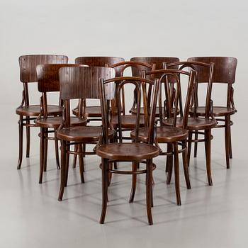 Ten chairs, Thonet-Mundus.