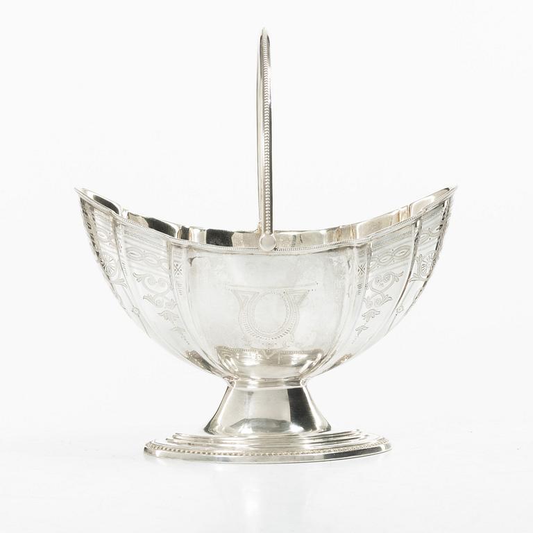 An English silver sweetmeat dish, mark of James Dixon & Sons Ltd, Sheffield, England, 1883.
