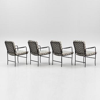 Josef Frank, four garden chairs, Firma Svenskt Tenn, Sweden.