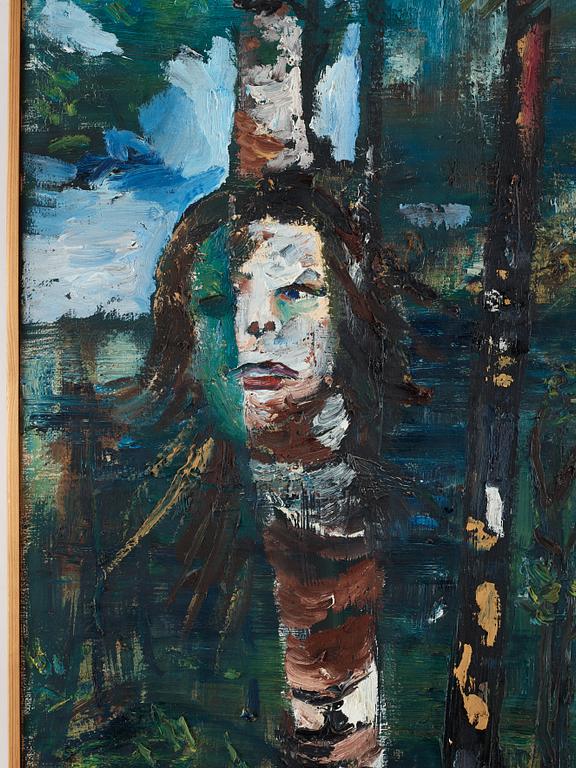 Hans Wigert, oil on canvas, signed and dated Grundsunda 1989 verso.