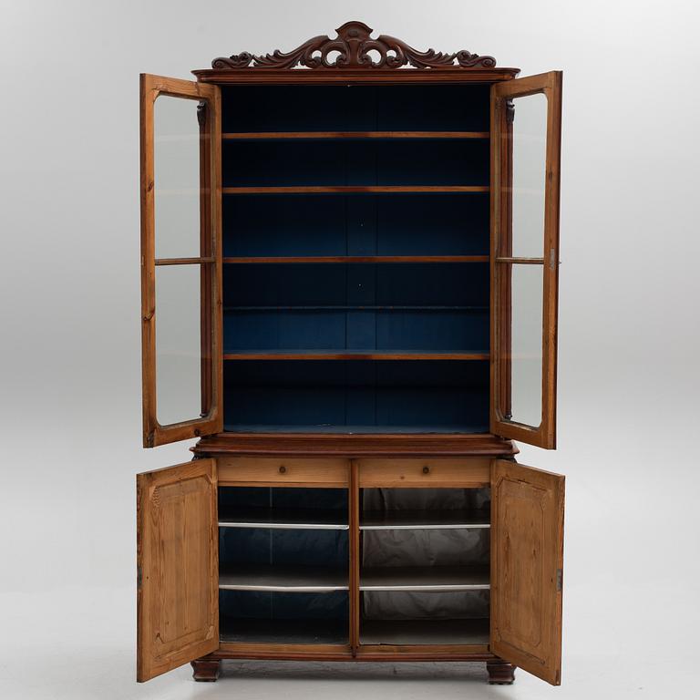 A two-part book cabinet, second half of the 19th century.