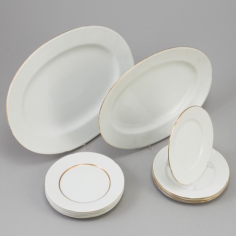 LOUISE ADELBORG, matservis, 55 delar, porslin, "Swedish Grace/Nationalservisen", Rörstrand och Lidköping 1930-1950-tal.