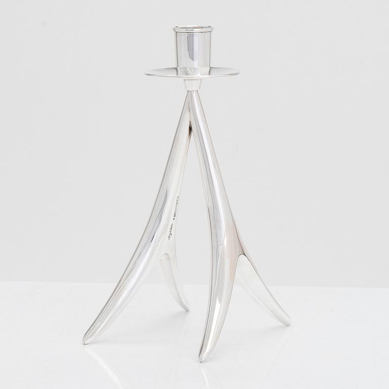 Anna-Greta Eker, ljusstake, silver, Auran Kultaseppä oy, Åbo 1958.