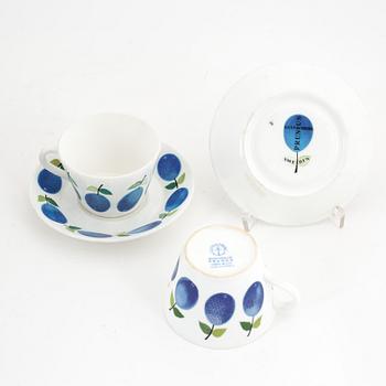 Stig Lindberg, kaffekoppar, 8 st, "Prunus", Gustavsberg.