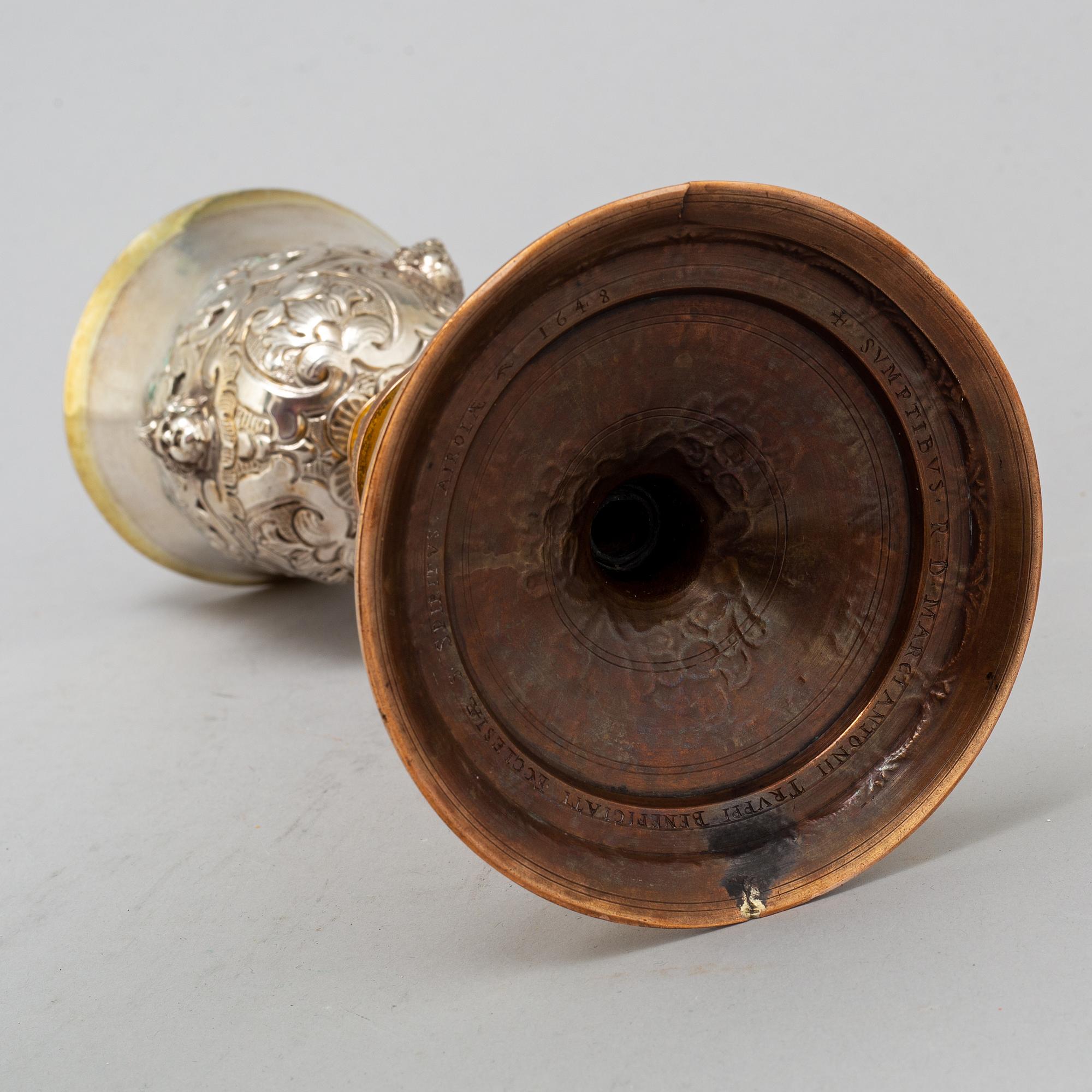 A Baroque-style 19th century communion cup.