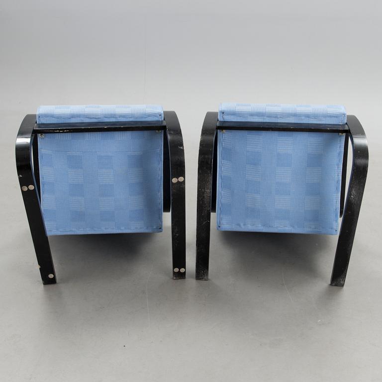 A pair of mid 20th century '36/401' armchairs for Artek, Finland.