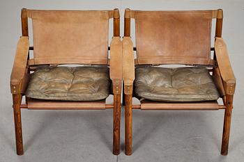 FÅTÖLJER, ett par. "Sirocco", Arne Norell, modellen formgiven 1964.