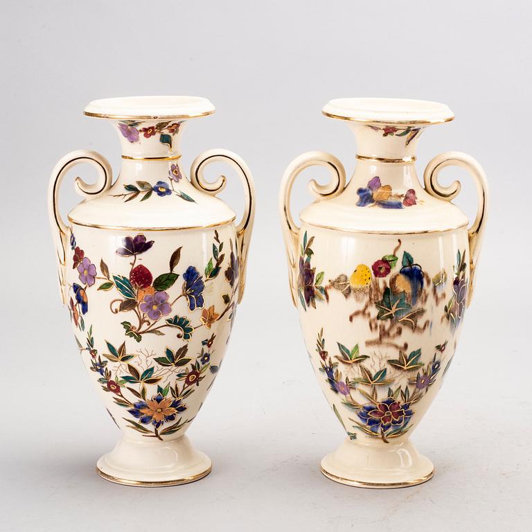 A set of 2 pairs of Rörstrand majolica urns.