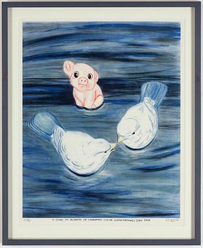 Marianne Lindberg De Geer, färglitografi, signerad EA.