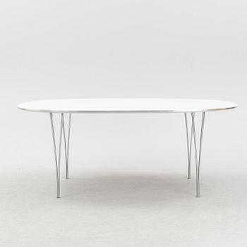 Bruno Mathsson & Piet Hein, a 'Super Elliptical' dining table from Fritz Hansen, Denmark 1985.