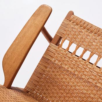 Hans J. Wegner, fåtöljer, ett par "CH27", Carl Hansen & Son, Danmark 1950-tal.