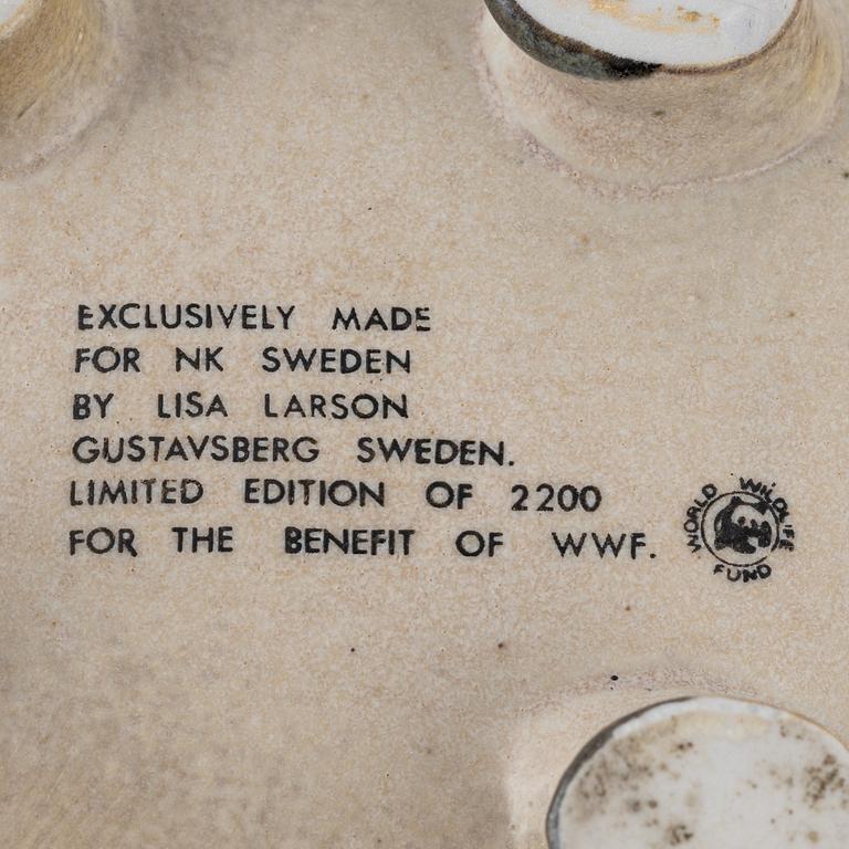 Lisa Larson och Poul Hoff, figuriner, 2 st, Gustavsberg för Nordiska Kompaniet och WWF.