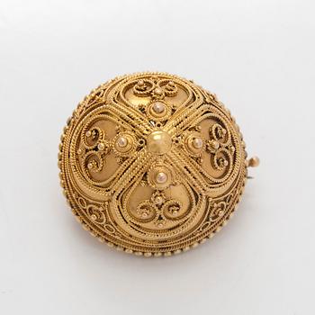 A 21K gold brooch, Kultala Oy Ab, Helsinki 1921-71.