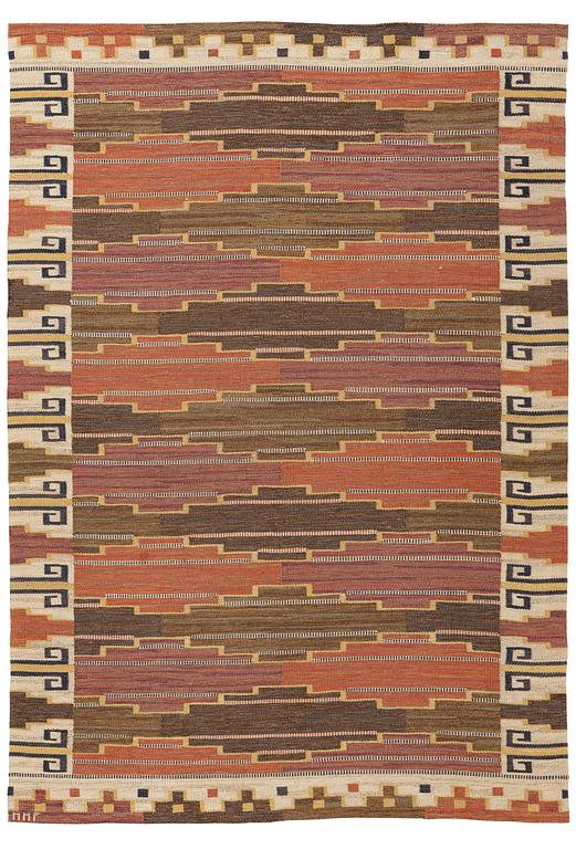 Märta Måås-Fjetterström, a carpet, "Bruna heden", flat weave, ca 297 x 208 cm, signed MMF.