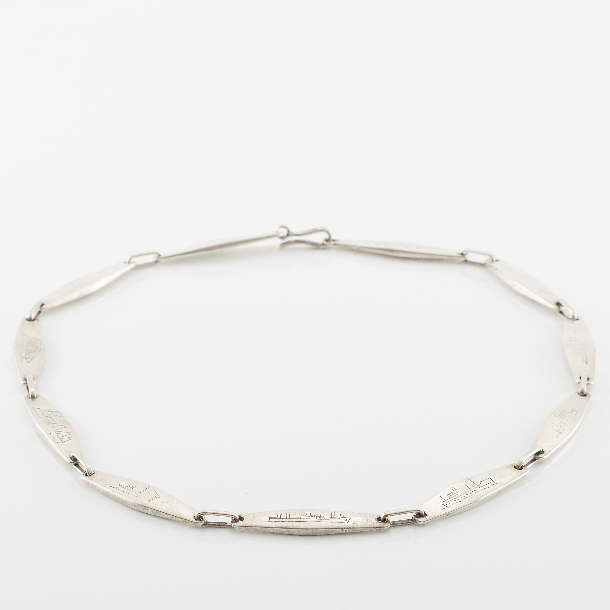 Sven-Erik Högberg, necklace, silver, Gothenburg 1960.