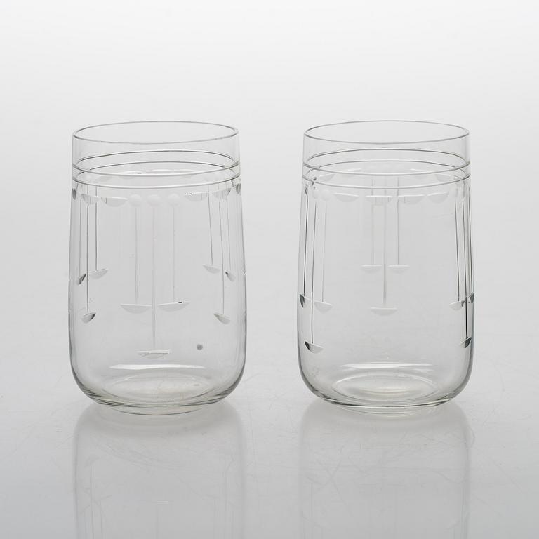 An 18-piece set of drinking glasses from the around 1910-1920s.