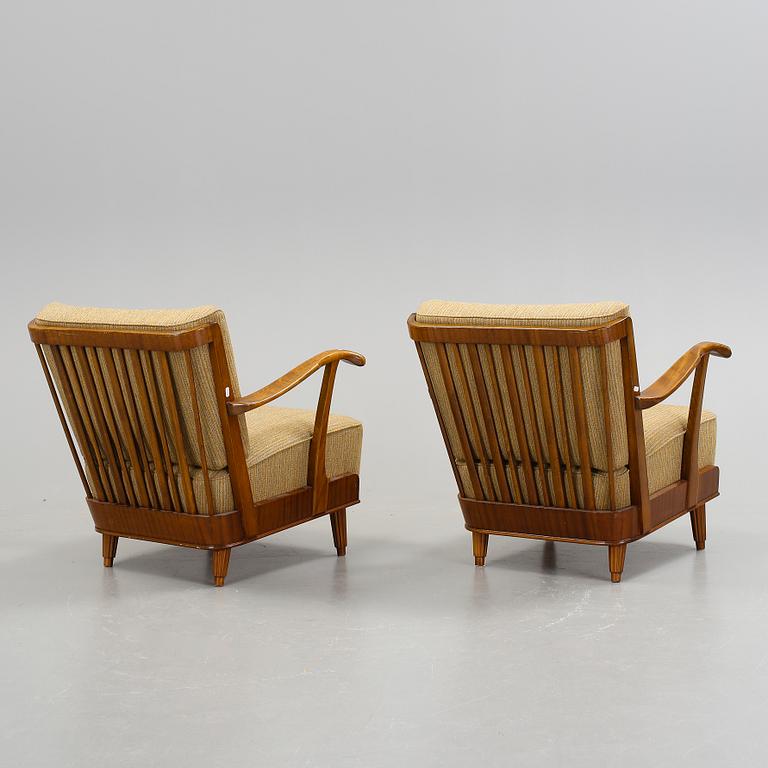 FÅTÖLJER, ett par, Svante Skogh, Svenska Möbelfabrikerna, 1940-tal.