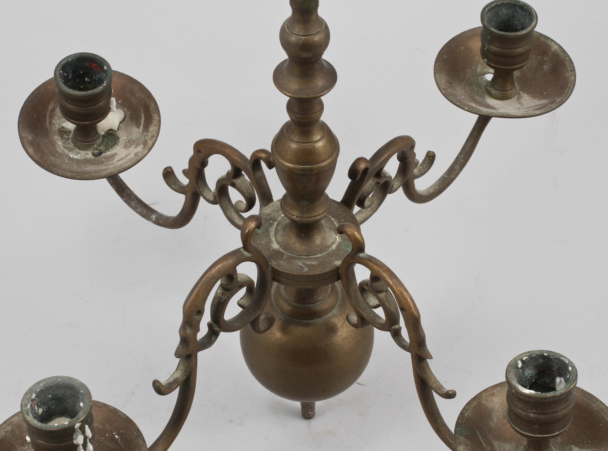 LJUSKRONA, barockstil, 1900-tal, total höjd ca 59 cm.