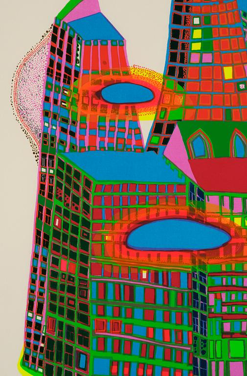 Friedensreich Hundertwasser, "Good Morning City - Bleeding Town".