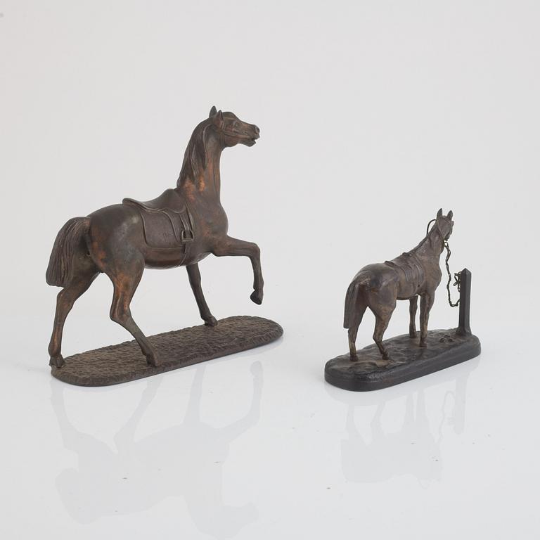 Two horse table decorations, 20th century.