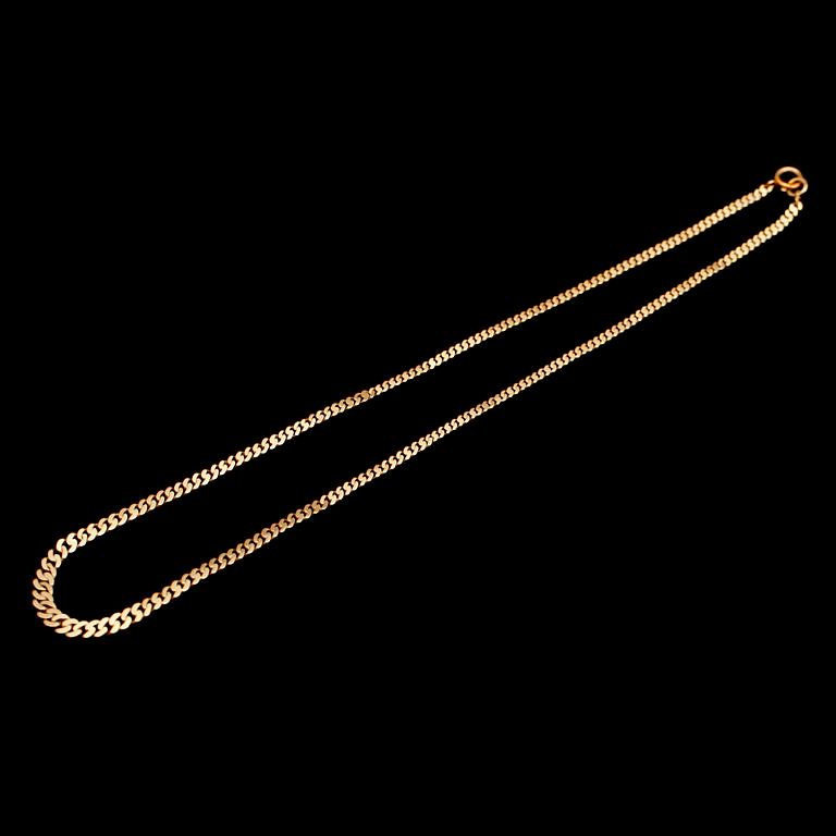 COLLIER, 18 k guld. Vikt ca 13 g.