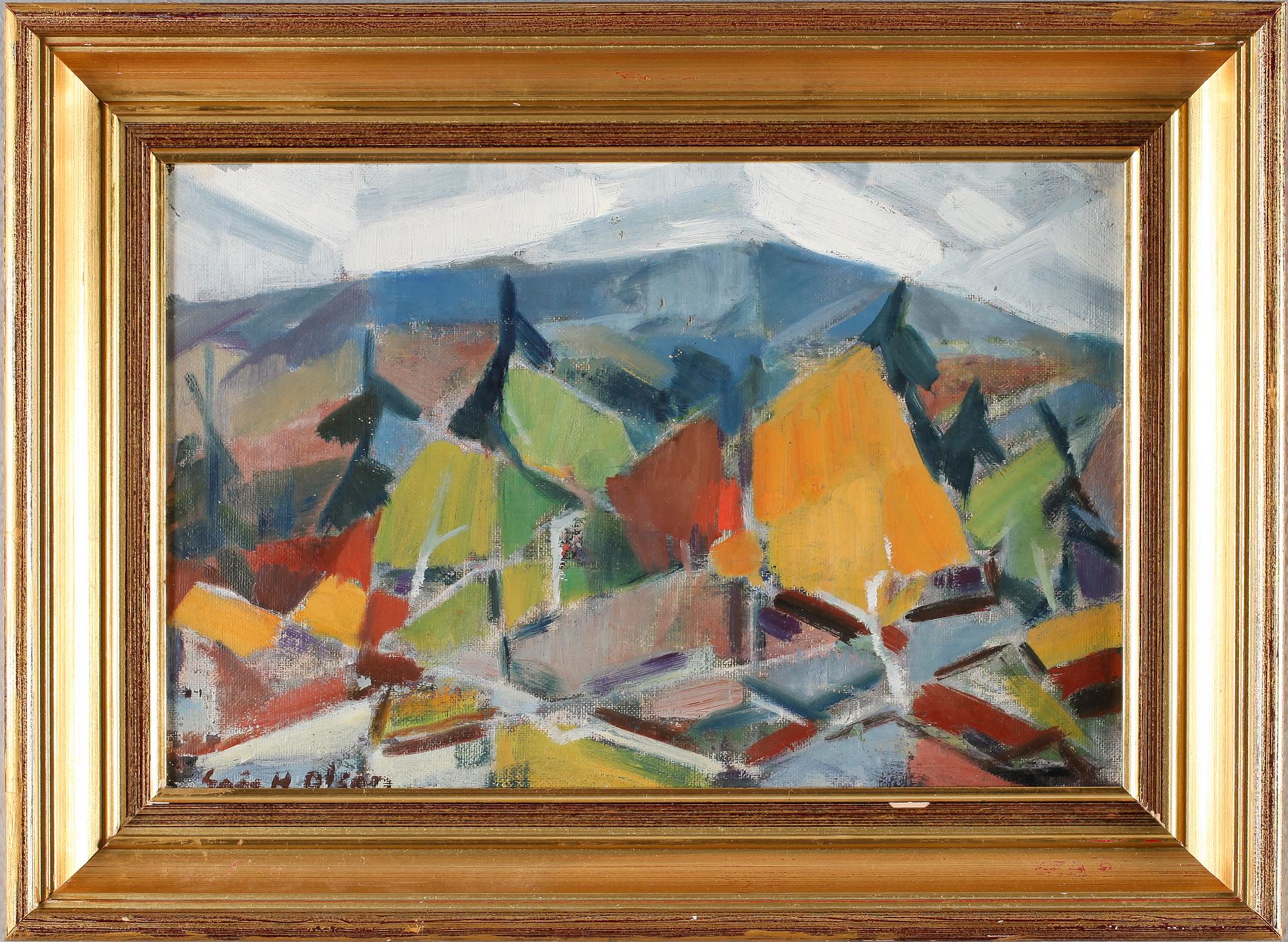 ERIK H OLSON, olja på pannå, signerad.