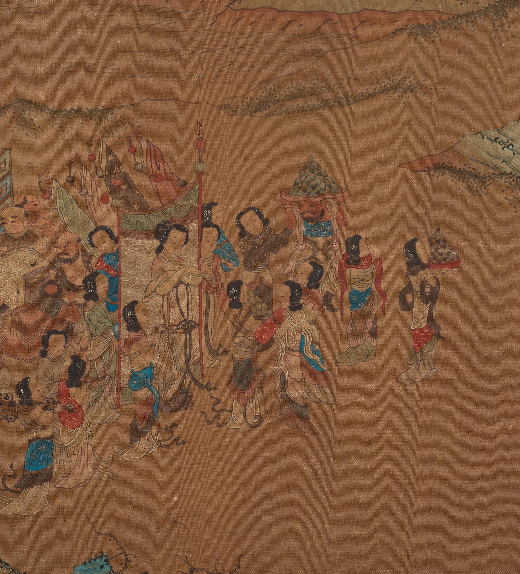 Album med målningar föreställande Envoyéer som kommer med gåvor, 职贡图 (Zhigong tu), troligen 1600-tal, efter äldre mästa.