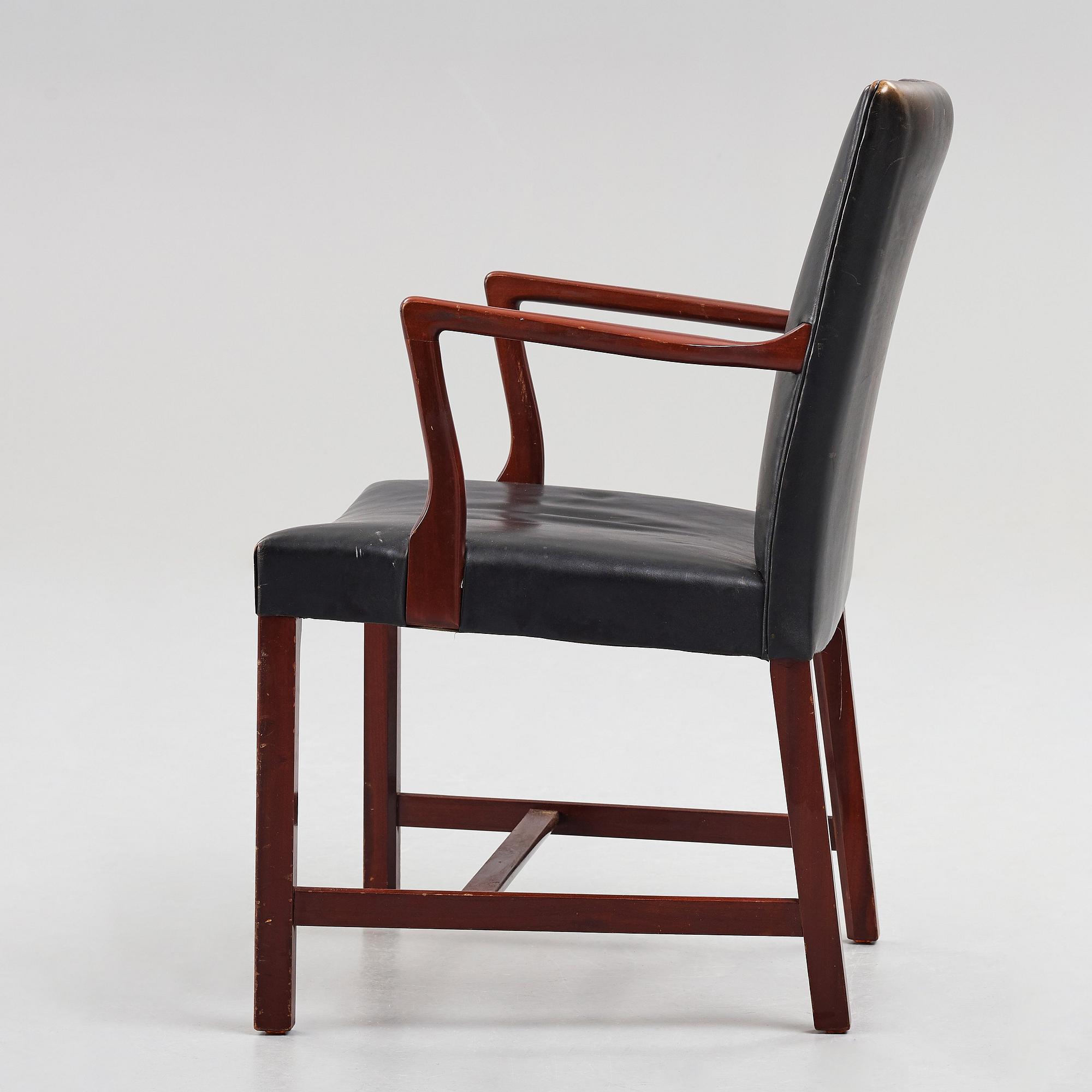 HANS J WEGNER, karmstol, modell "A422", Plan Møbler, Danmark, 1940-tal.