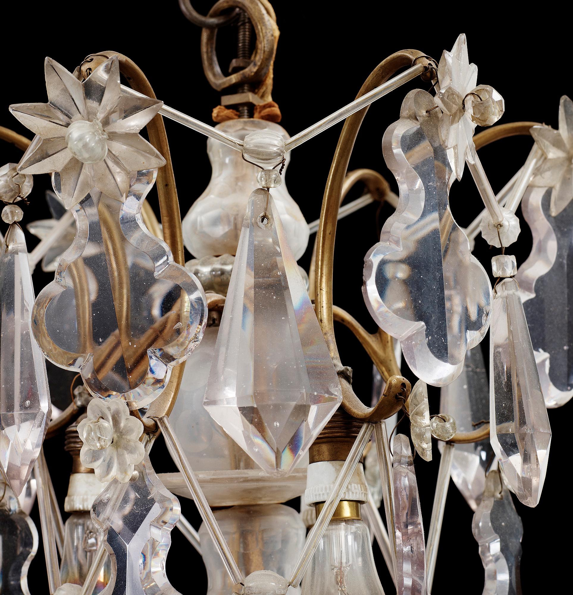 LJUSKRONA, barockstil, 1800/1900-tal. H 90.