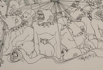 ABELARDO GONZALEZ, litografi, signerad, numrerad och daterad, 1/150 -81.