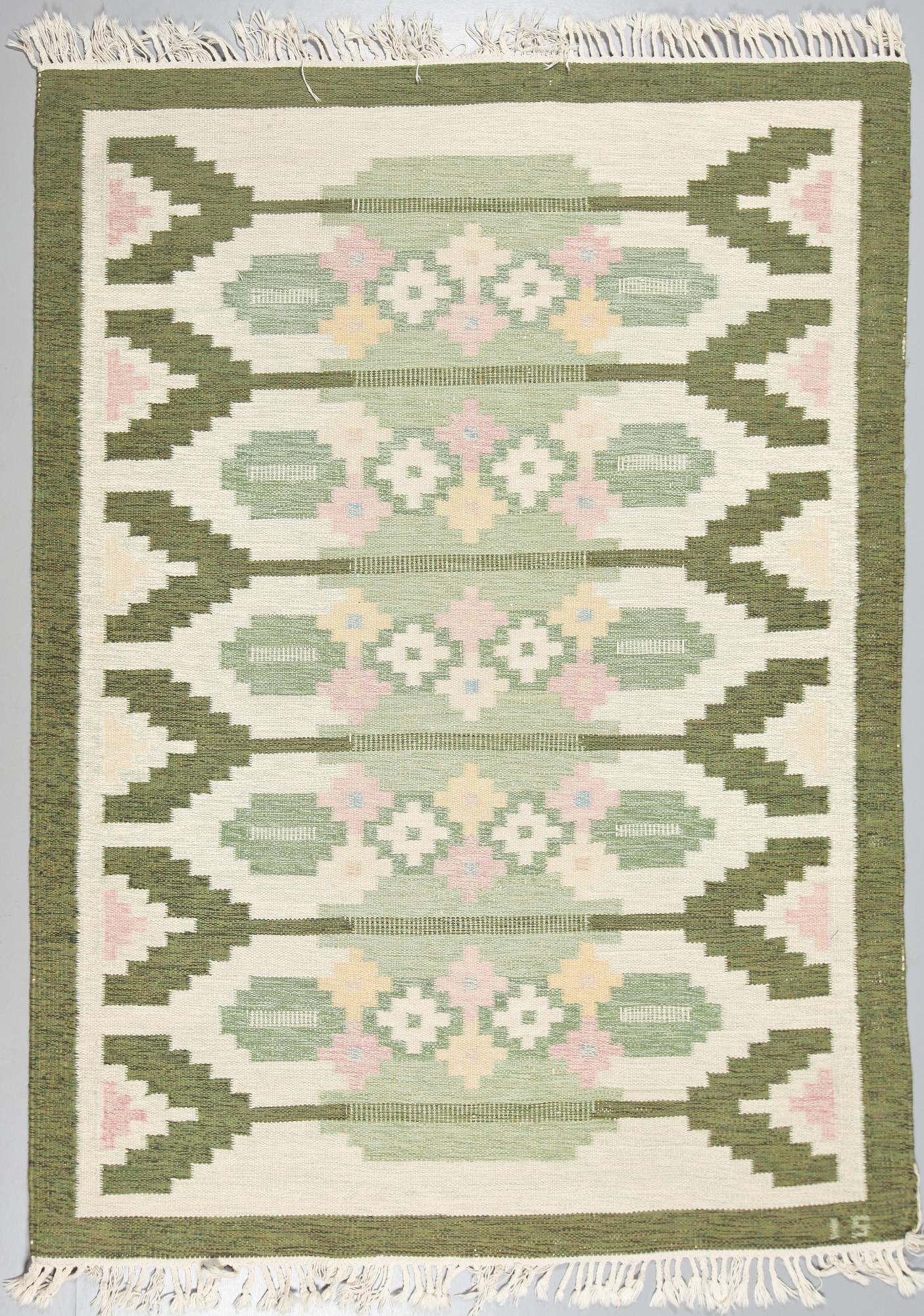 MATTA, rölakan, Ingegerd Silow, monogramsignerad, 235 x 167 cm, 1900-talets andra hälft.