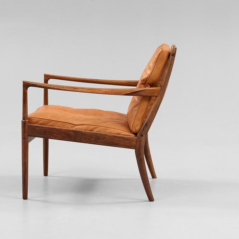 An Ib Kofod Larsen palisander 'Samsö' easy chair, Olof Persson Möbler, Sweden 1960's.