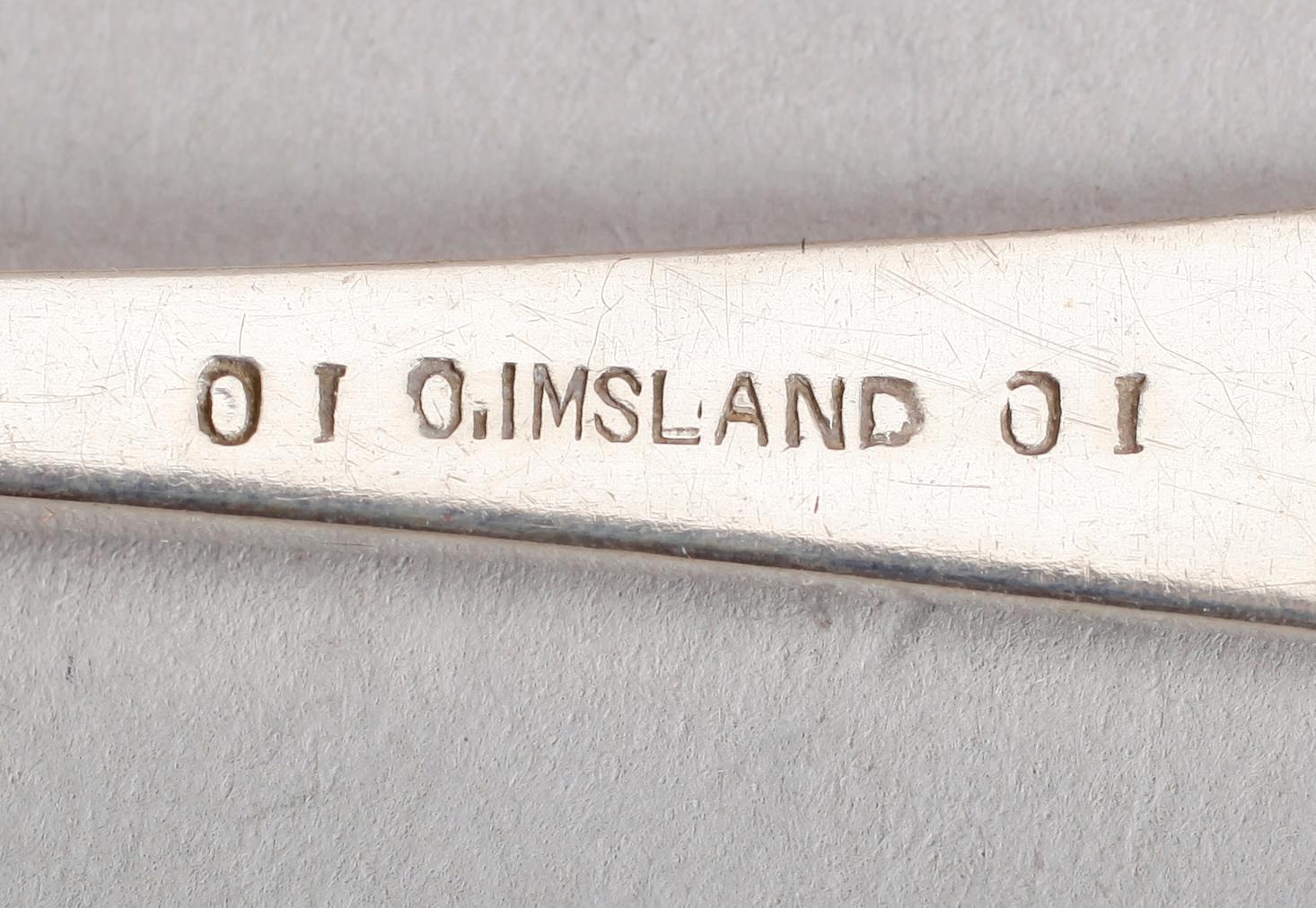 BESTICK, 19 delar snarlika, silver, sannolikt Norge. Vikt ca 402 gram.