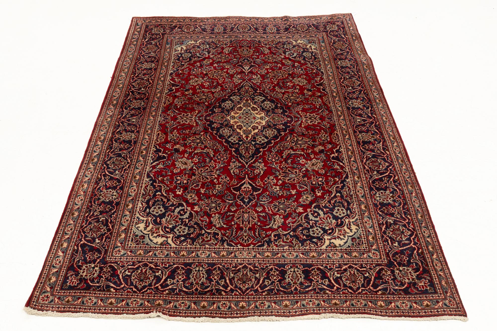 Carpet, Meshed, old, approx. 280 x 185 cm.