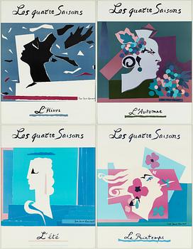 Yves Saint Laurent, a set of four posters "Les quatre saisons".