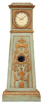 A late Gustavian circa 1800 longcase clock.