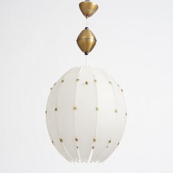 Hans Bergström, taklampa, modell "57", Swedish Modern, ateljé Lyktan, Åhus, 1950-tal.