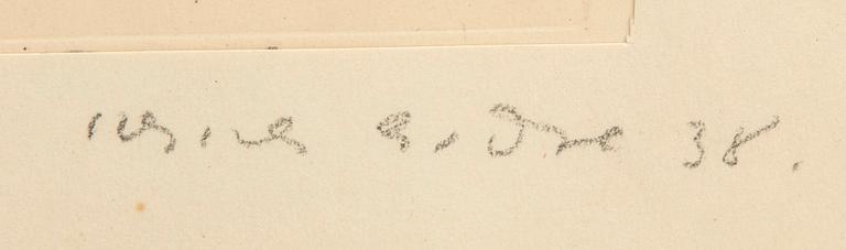 Okänd konstnär 1900-tal , etsning signerad och daterad 38.