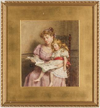 George Goodwin Kilburne · GEORGE GOODWIN KILBURNE II, tillskriven, akvarell med täckvitt, signerad.