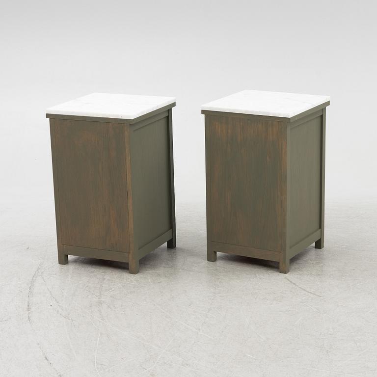 A pair of bedside tables, early 20th Century.