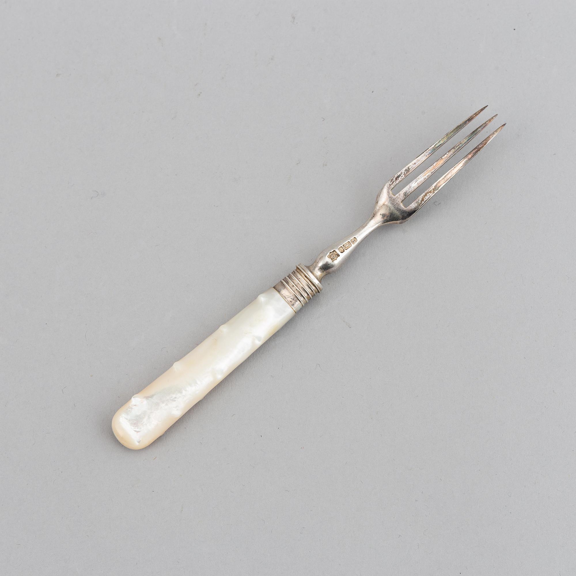 BESTICK, 24 delar, silver och pärlemor, Sheffield 1903.