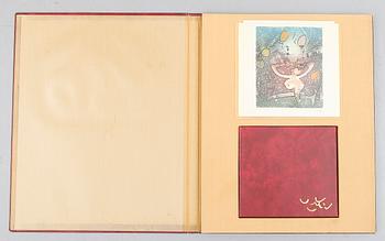 ROBERTO MATTA, färgetsning samt bok i mapp, signerad och numrerad 71/200.