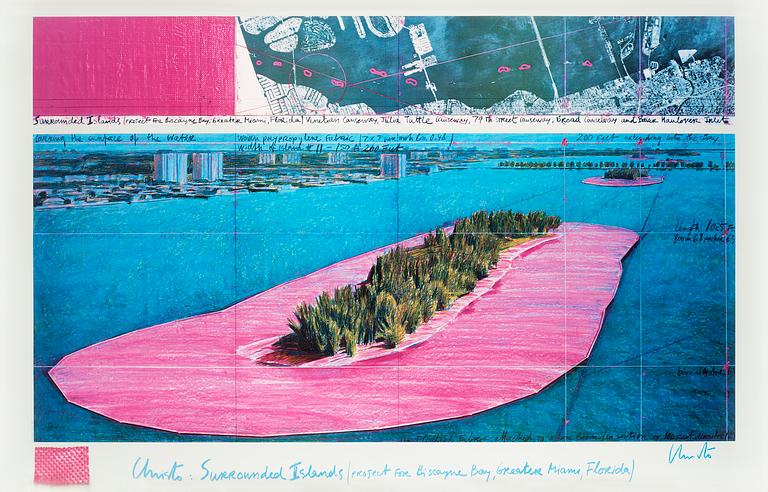 Christo & Jeanne-Claude, Surrounded Islands, Biscayne Bay, Miami, Florida".