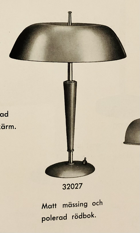 Bertil Brisborg, bordslampa, variant av modellerna "32027" och "32391", Nordiska Kompaniet 1940-50-tal.