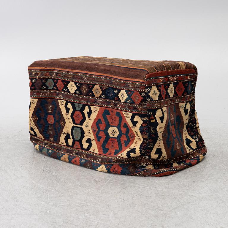 An antique Shahsavan Mafrash, Length 105, width 55, height 65 cm.