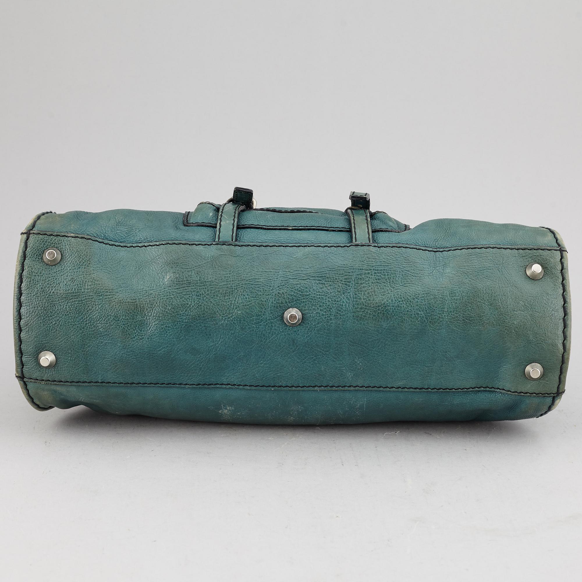 CHLOÉ, a green leather bag.