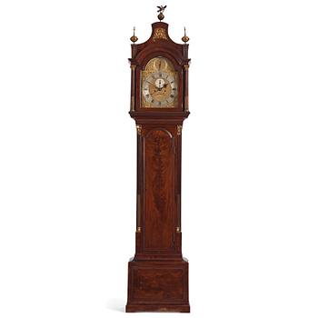 A mahogany longcase clock by John Hodges (active circa 1729-38).