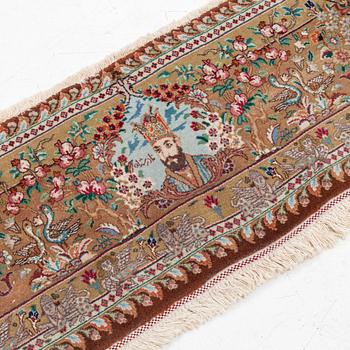 A runner carpet, Tabriz, ca 44 x 207 cm.